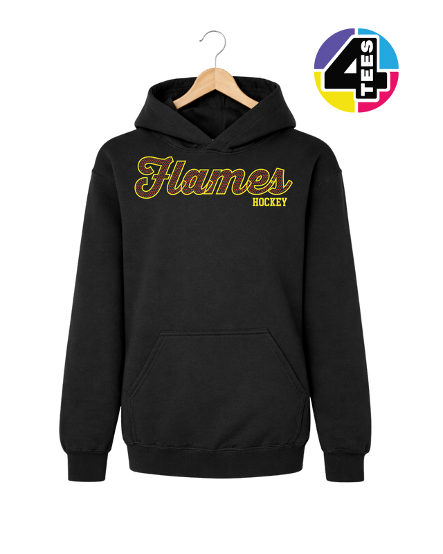 Flames Hockey Spangle Youth Hoodie