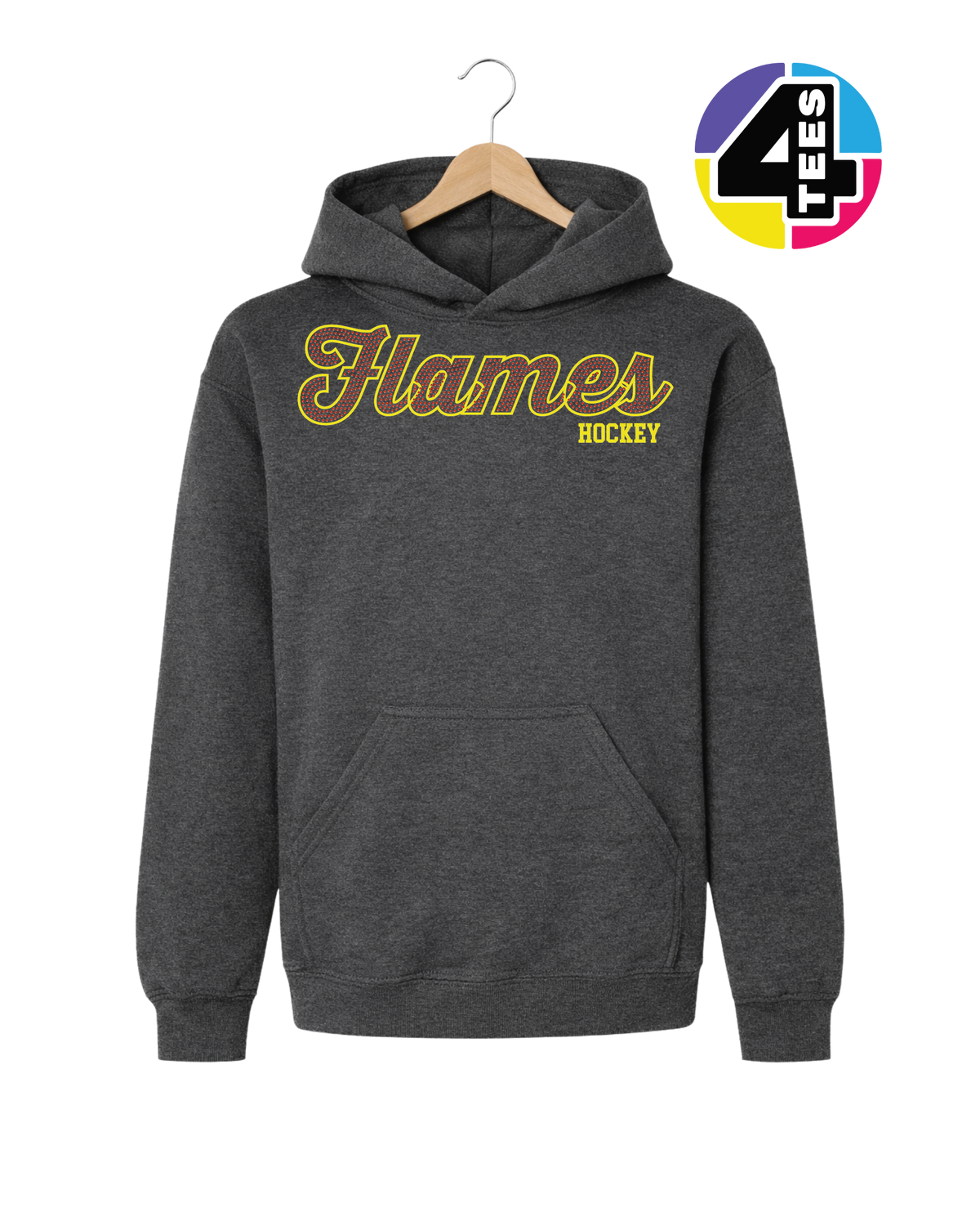 Flames Hockey Spangle Youth Hoodie