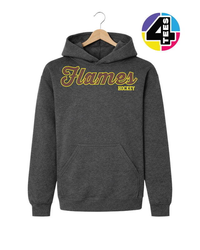 Flames Hockey Spangle Youth Hoodie
