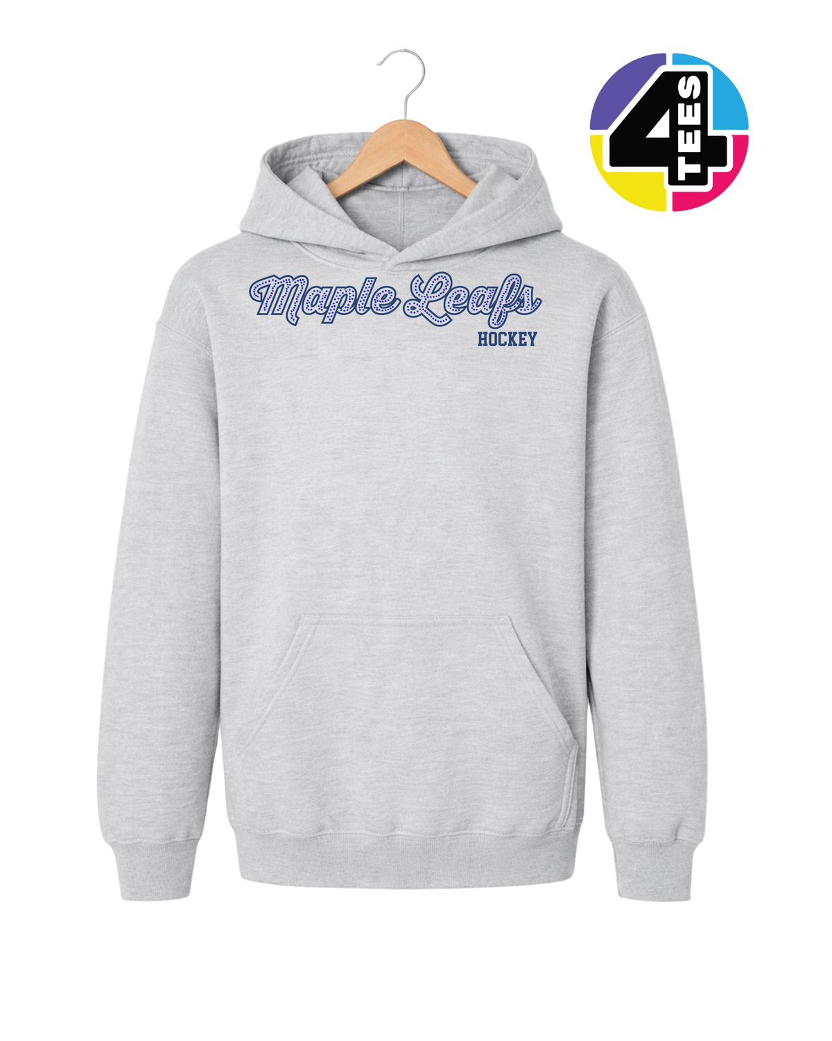 Maple-Leaf Spangle Hockey Youth Hoodie