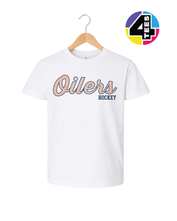 Oilers Spangle Hockey Youth Tee