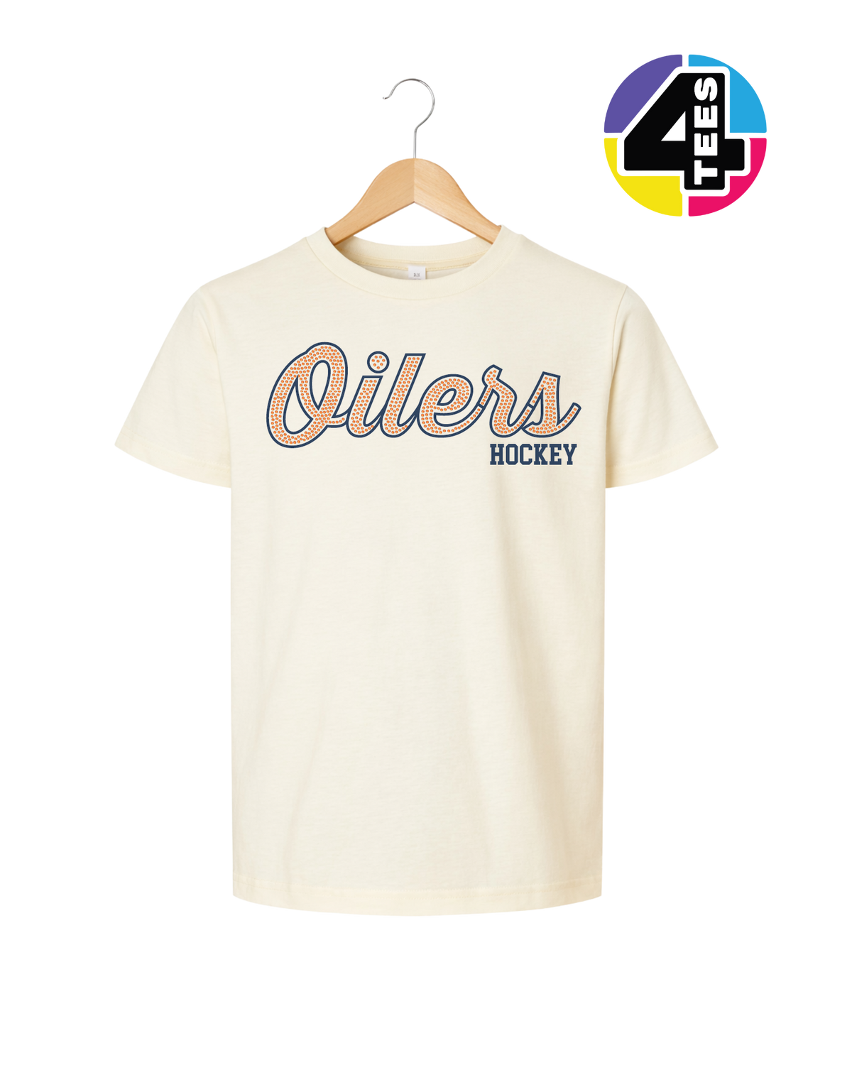 Oilers Spangle Hockey Youth Tee