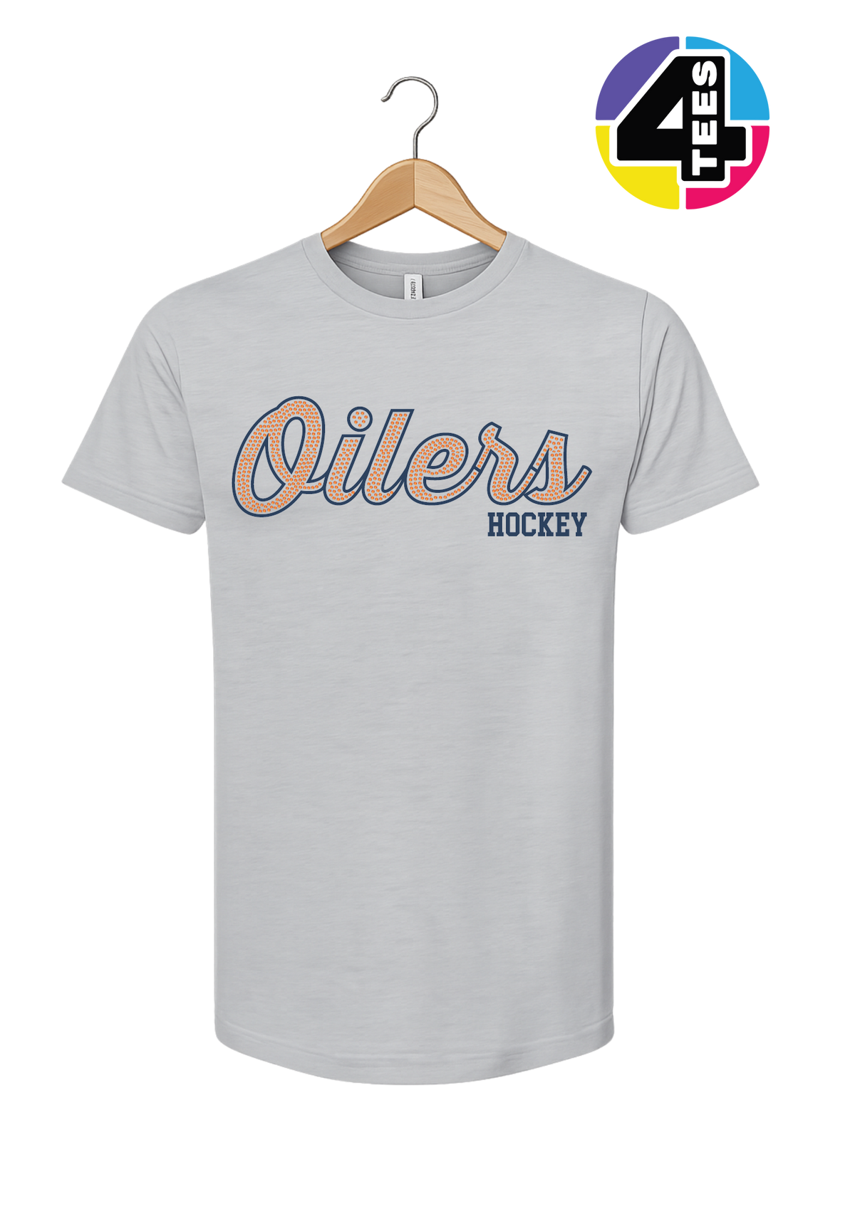 Oilers Spangle Hockey Tee