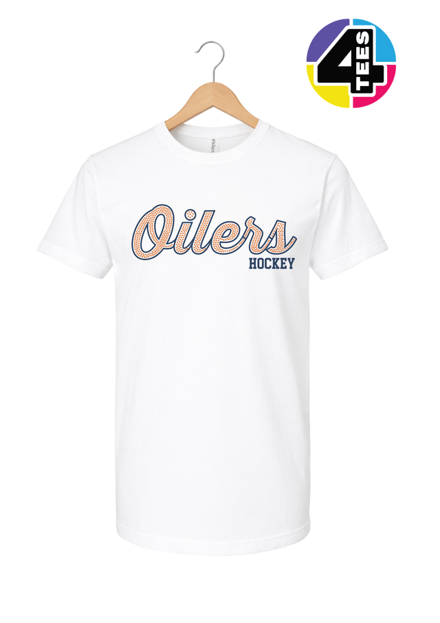 Oilers Spangle Hockey Tee