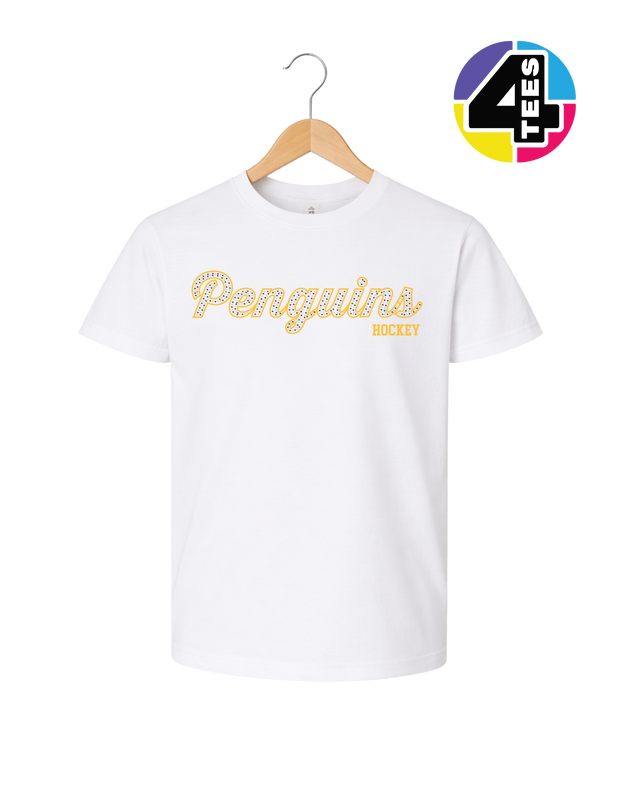 Penguins Spangle Hockey Youth Tee