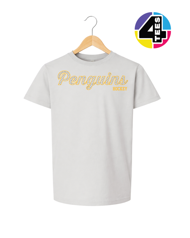 Penguins Spangle Hockey Youth Tee