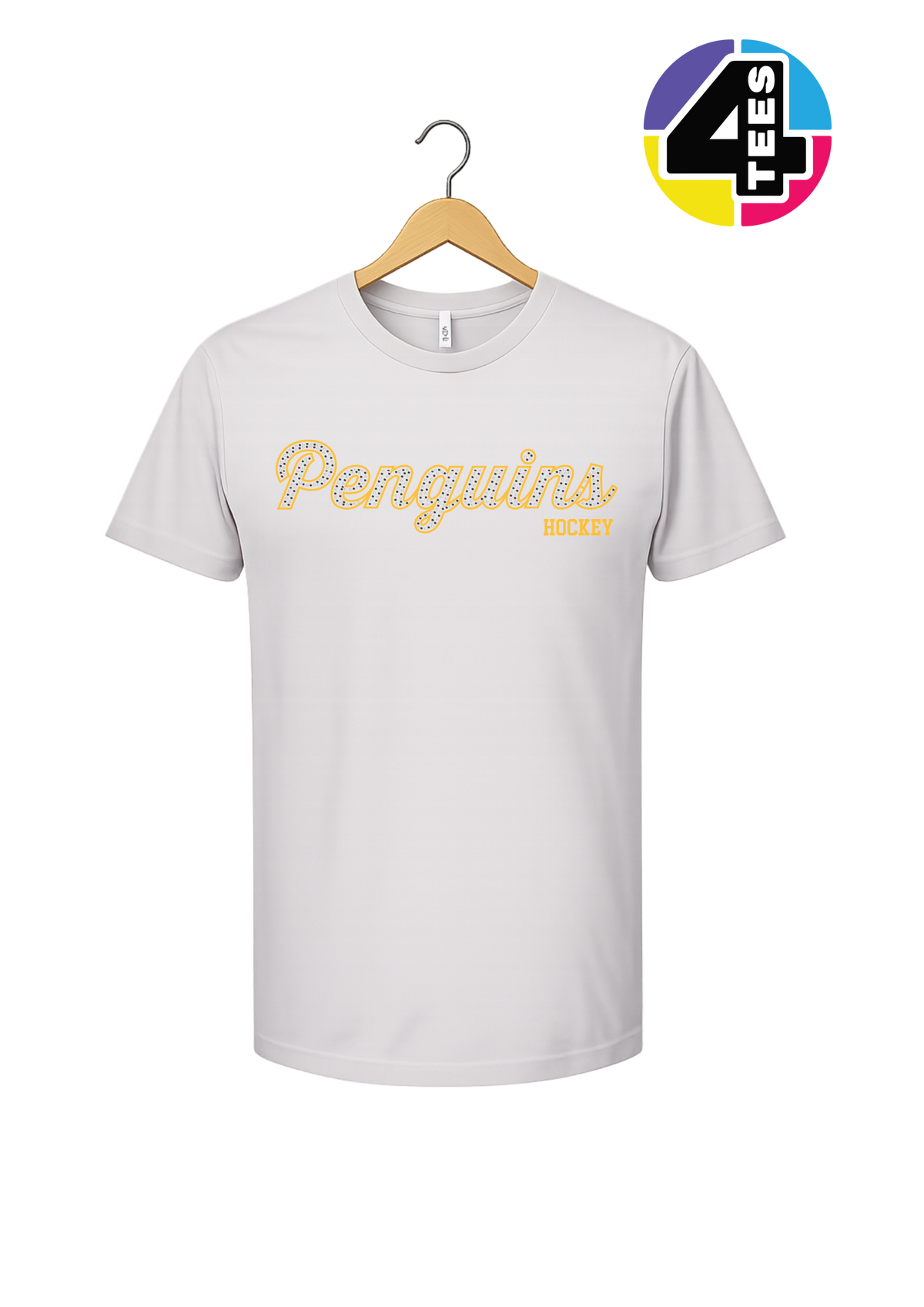 Penguins Spangle Hockey Tee