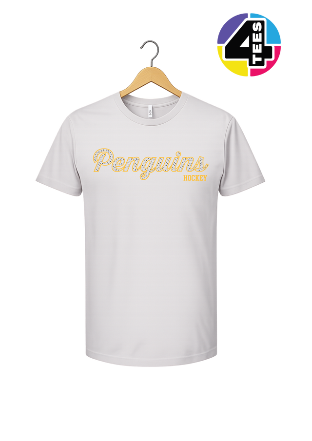 Penguins Spangle Hockey Tee
