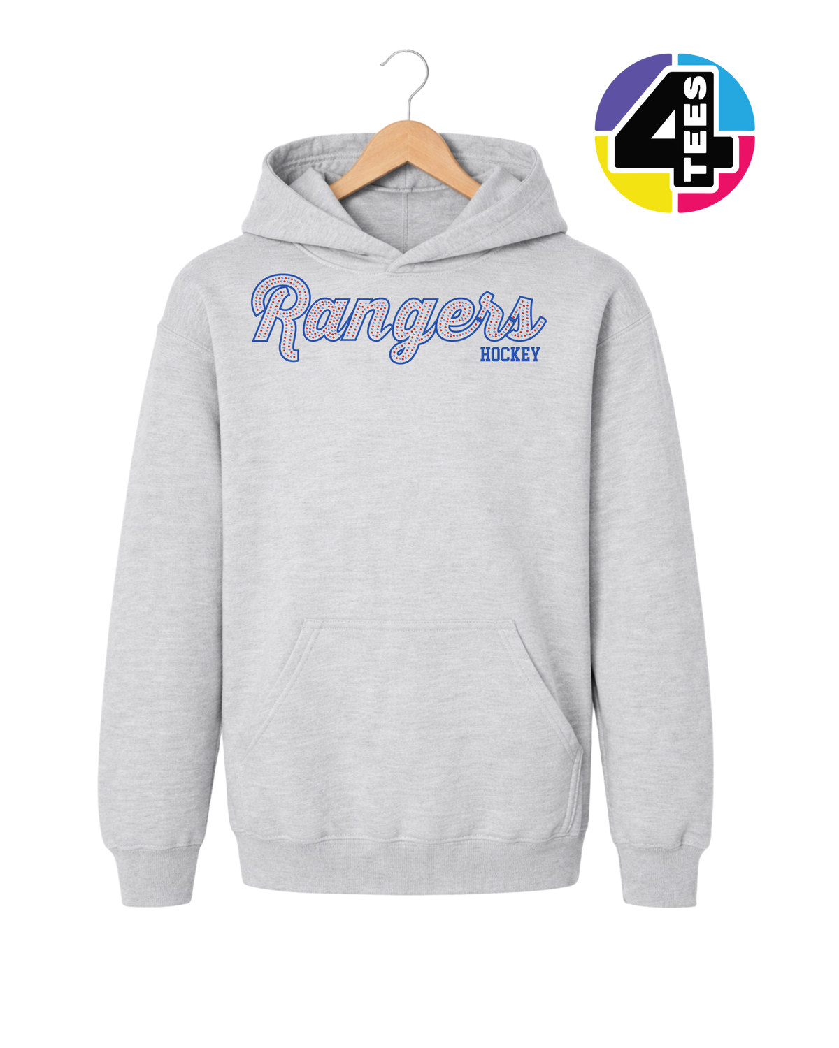 Rangers Spangle Hockey Youth Hoodie