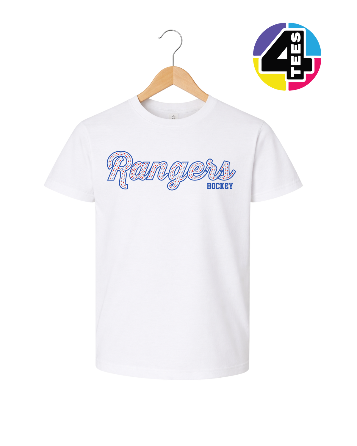 Rangers Spangle Hockey Youth Tee