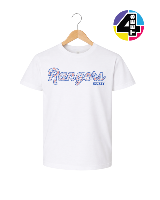 Rangers Spangle Hockey Youth Tee