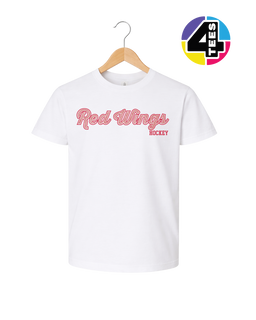 Red Wings Spangle Hockey Youth Tee