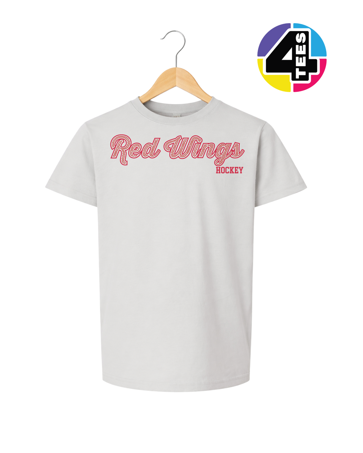 Red Wings Spangle Hockey Youth Tee