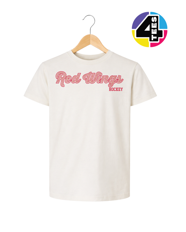 Red Wings Spangle Hockey Youth Tee