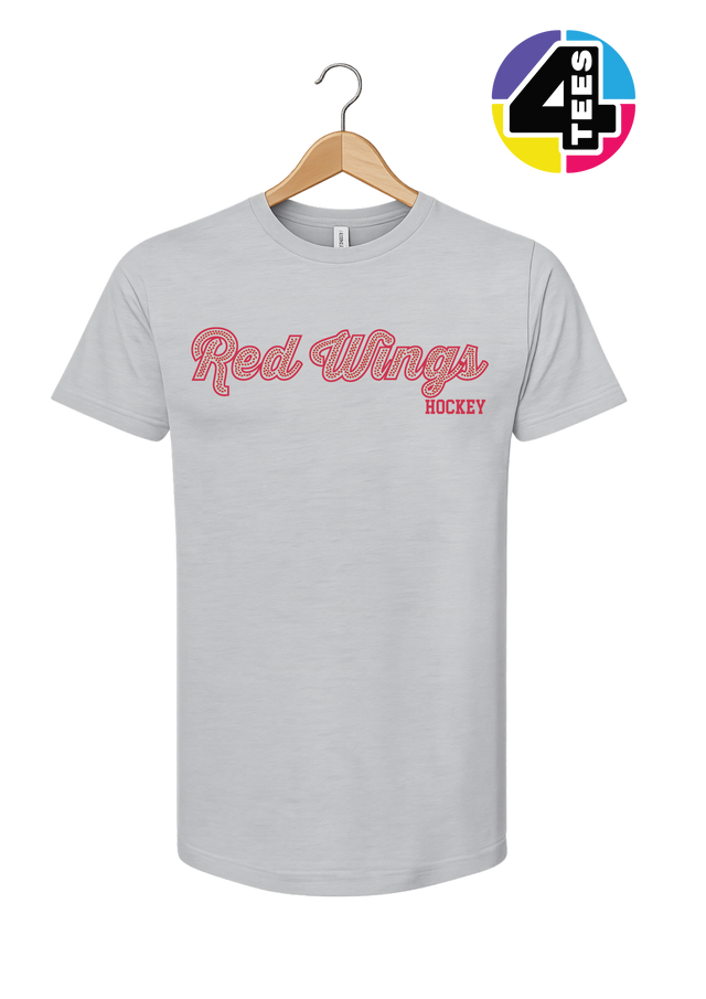 Red Wings Spangle Hockey Tee