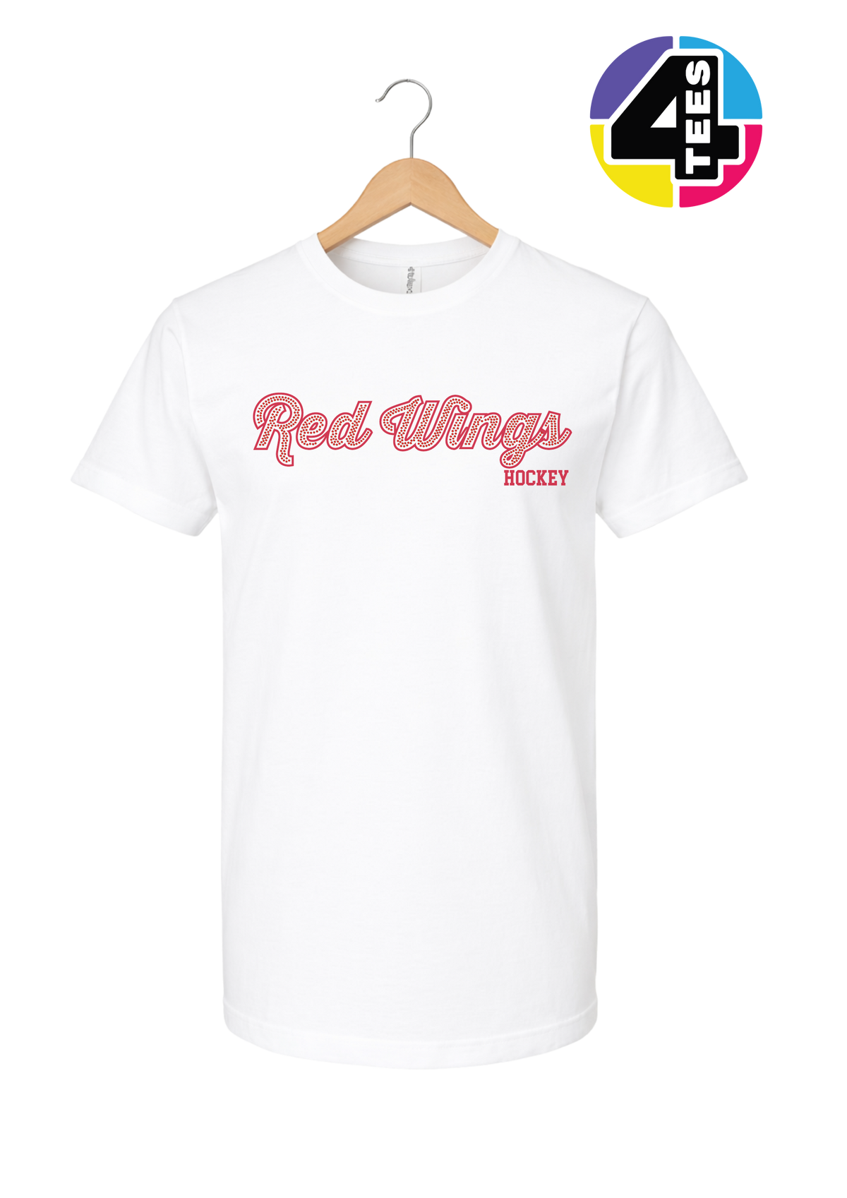 Red Wings Spangle Hockey Tee