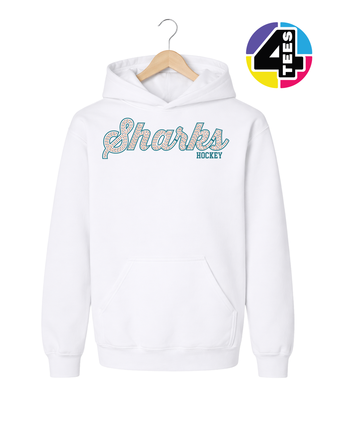Sharks Spangle Hockey Youth Hoodie