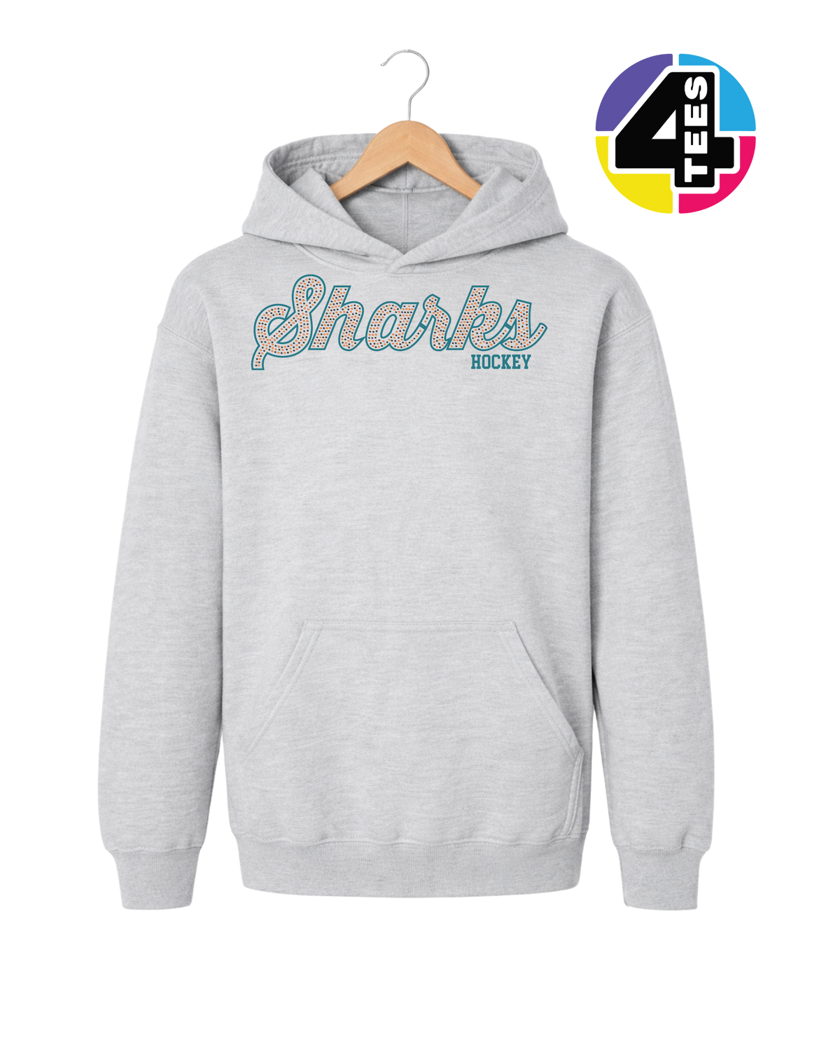Sharks Spangle Hockey Youth Hoodie