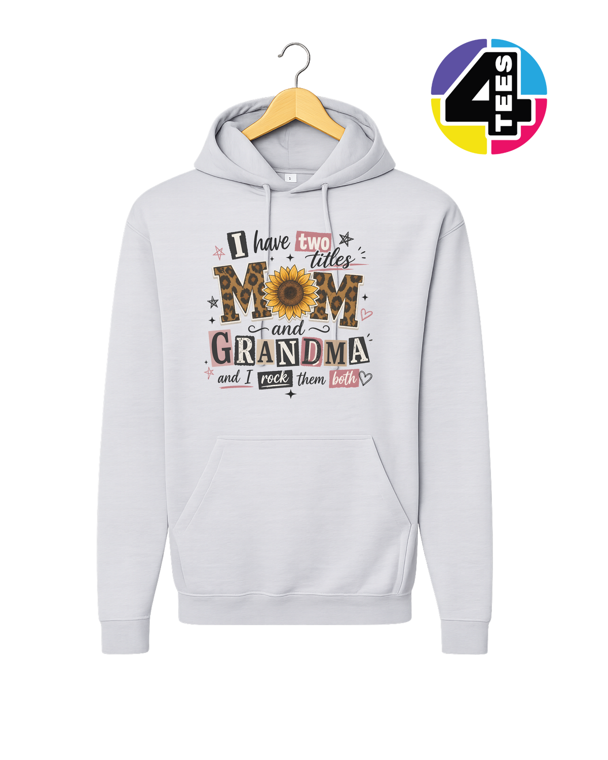 Mom & Grandma Sunflower Leopard Love Hoodie