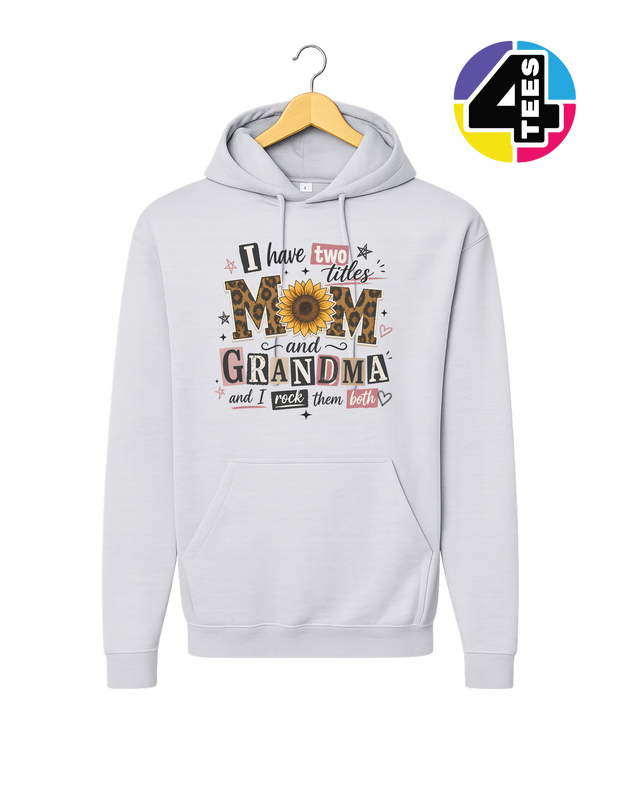 Mom & Grandma Sunflower Leopard Love Hoodie