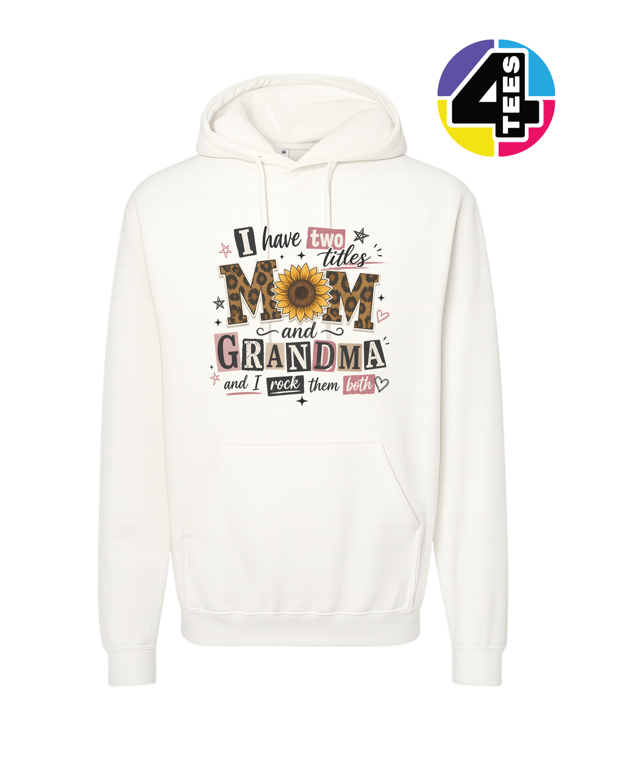 Mom & Grandma Sunflower Leopard Love Hoodie