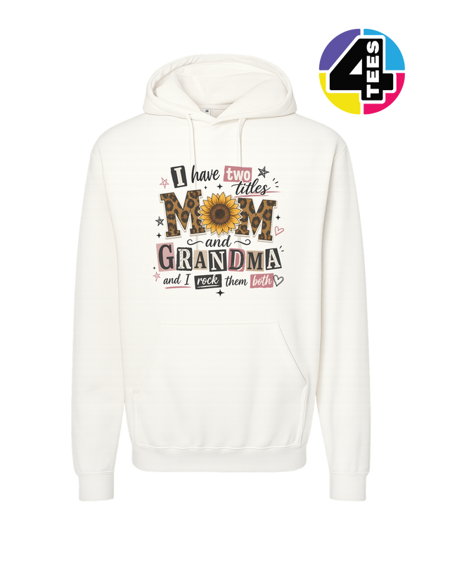 Mom & Grandma Sunflower Leopard Love Hoodie