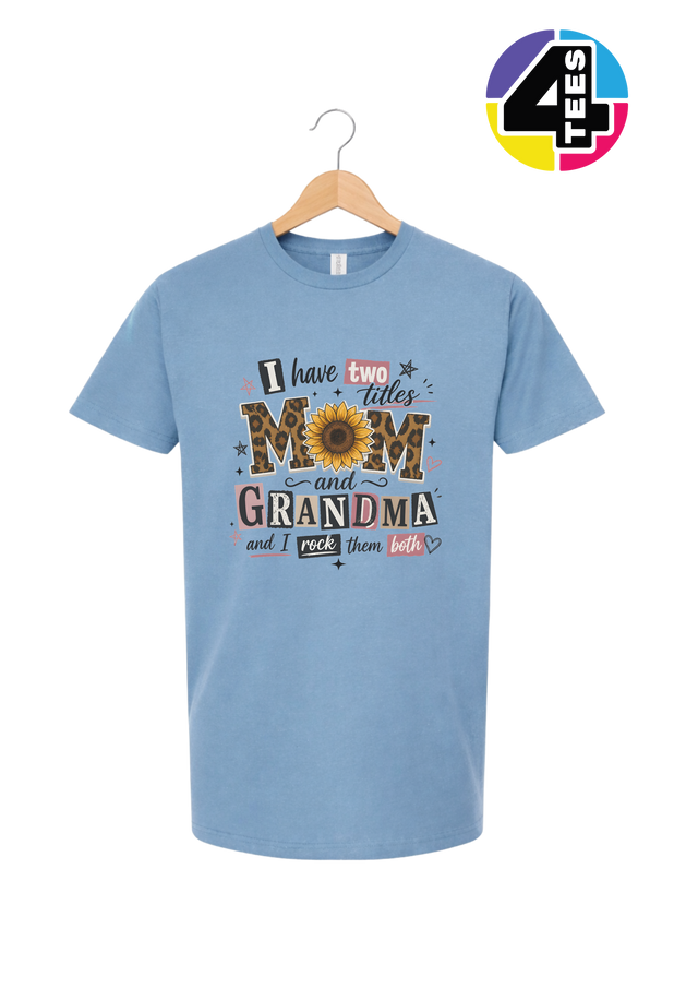 Mom & Grandma Sunflower Leopard Love Tee