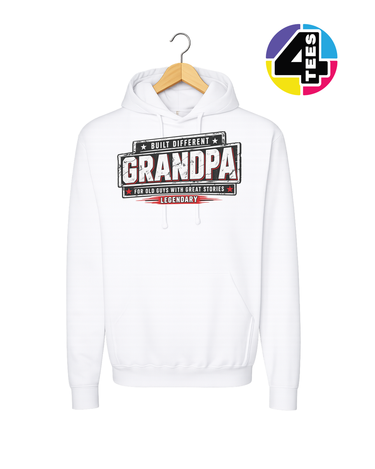 Built Different Legendary Grandpa Hoodie