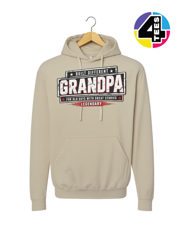Built Different Legendary Grandpa Hoodie