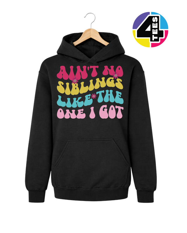 Groovy Siblings Vibes Youth Hoodie