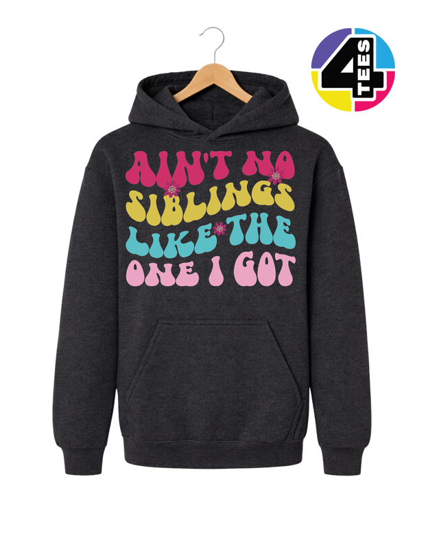 Groovy Siblings Vibes Youth Hoodie