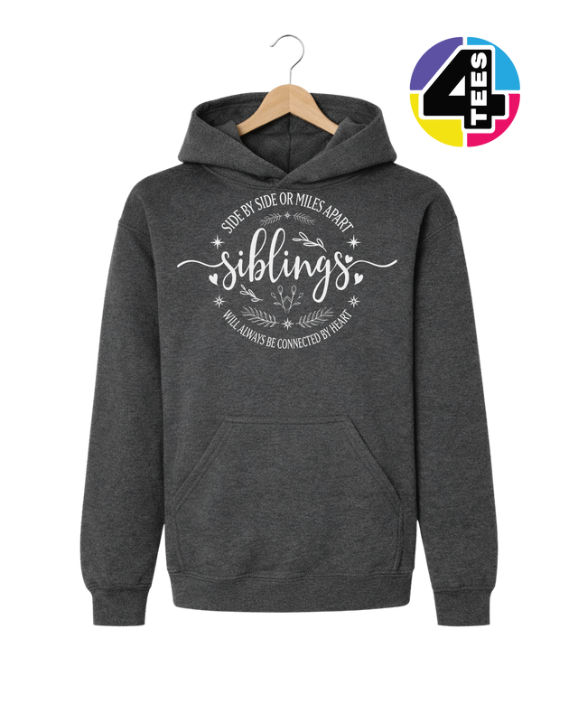 Siblings, Side by Side or Miles Apart Youth Hoodie