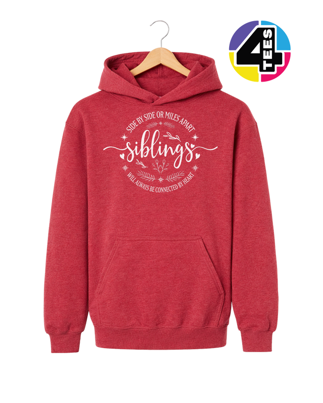 Siblings, Side by Side or Miles Apart Youth Hoodie