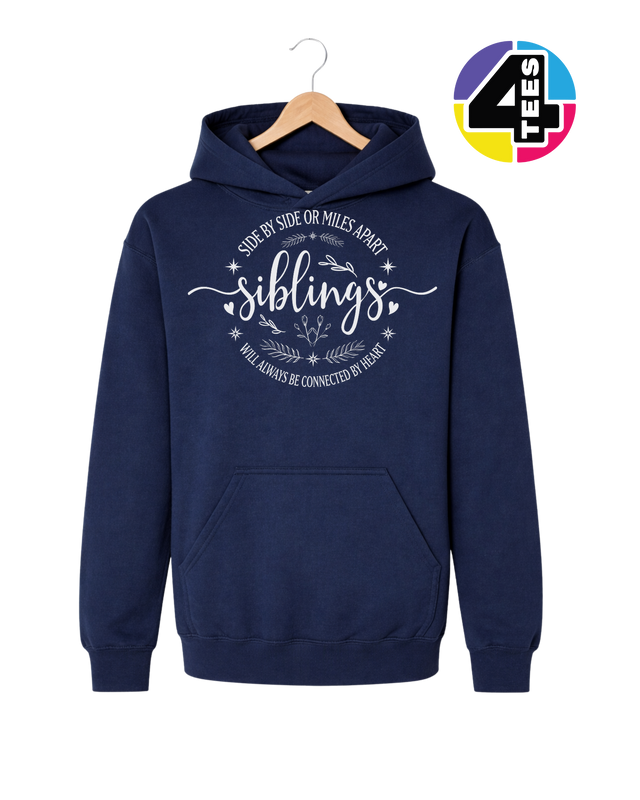 Siblings, Side by Side or Miles Apart Youth Hoodie