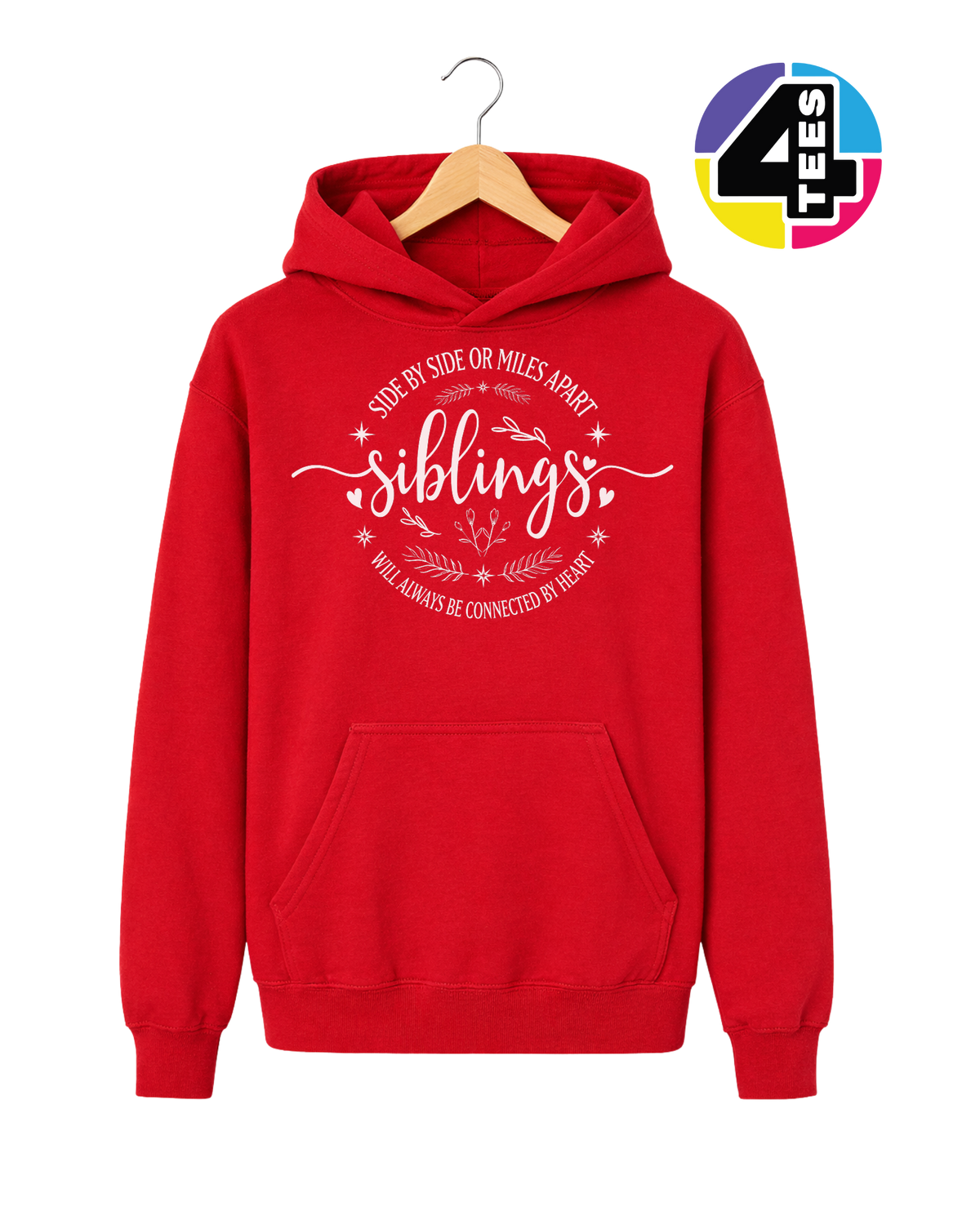 Siblings, Side by Side or Miles Apart Youth Hoodie