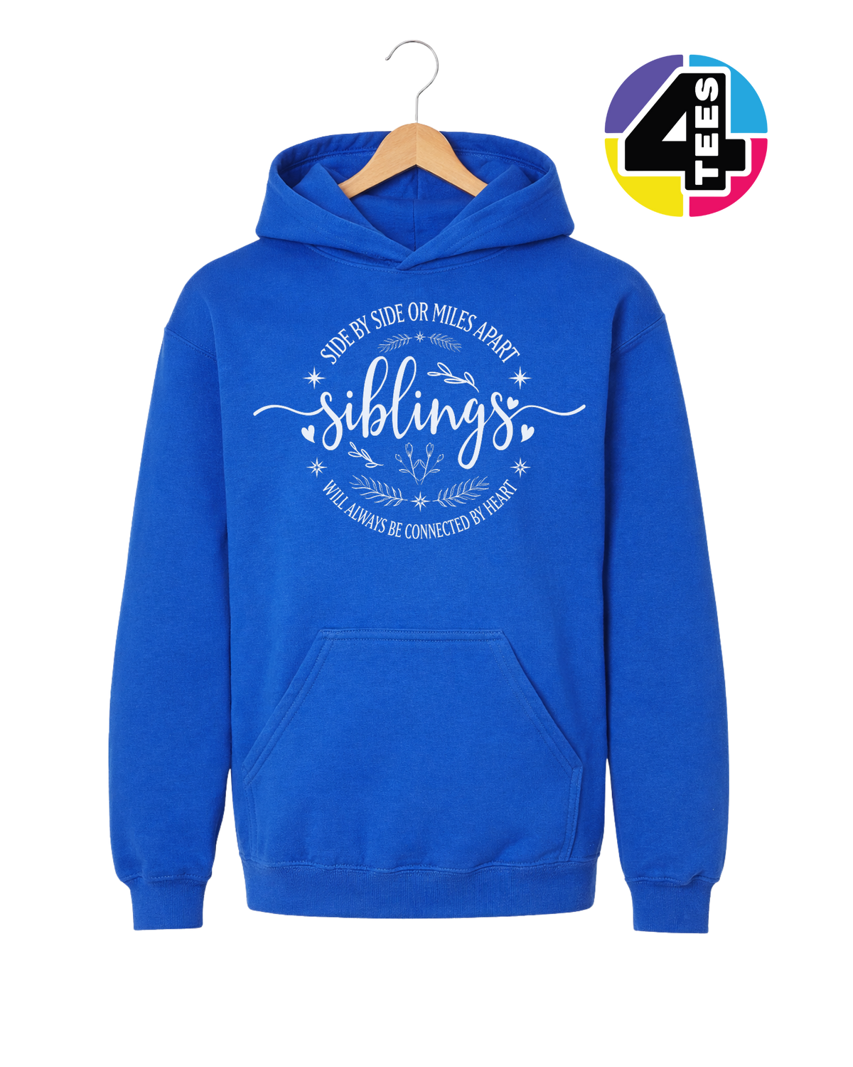 Siblings, Side by Side or Miles Apart Youth Hoodie