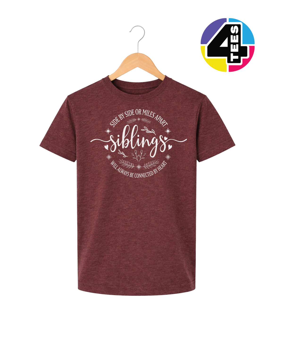 Siblings, Side by Side or Miles Apart Youth Tee