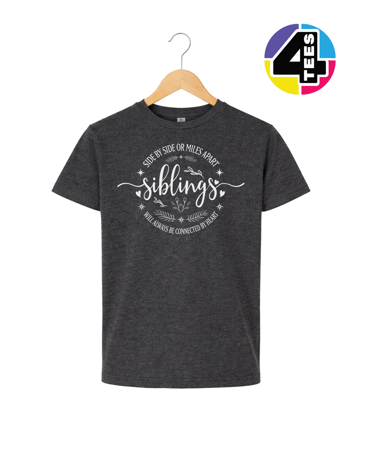 Siblings, Side by Side or Miles Apart Youth Tee