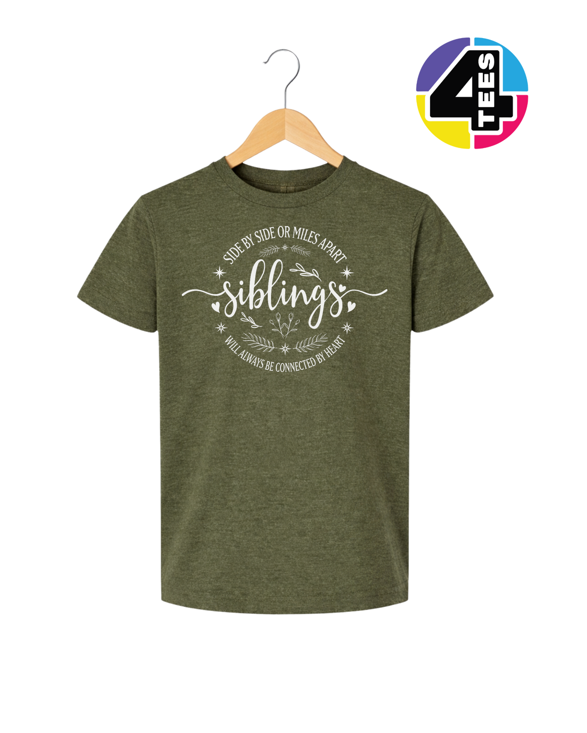 Siblings, Side by Side or Miles Apart Youth Tee