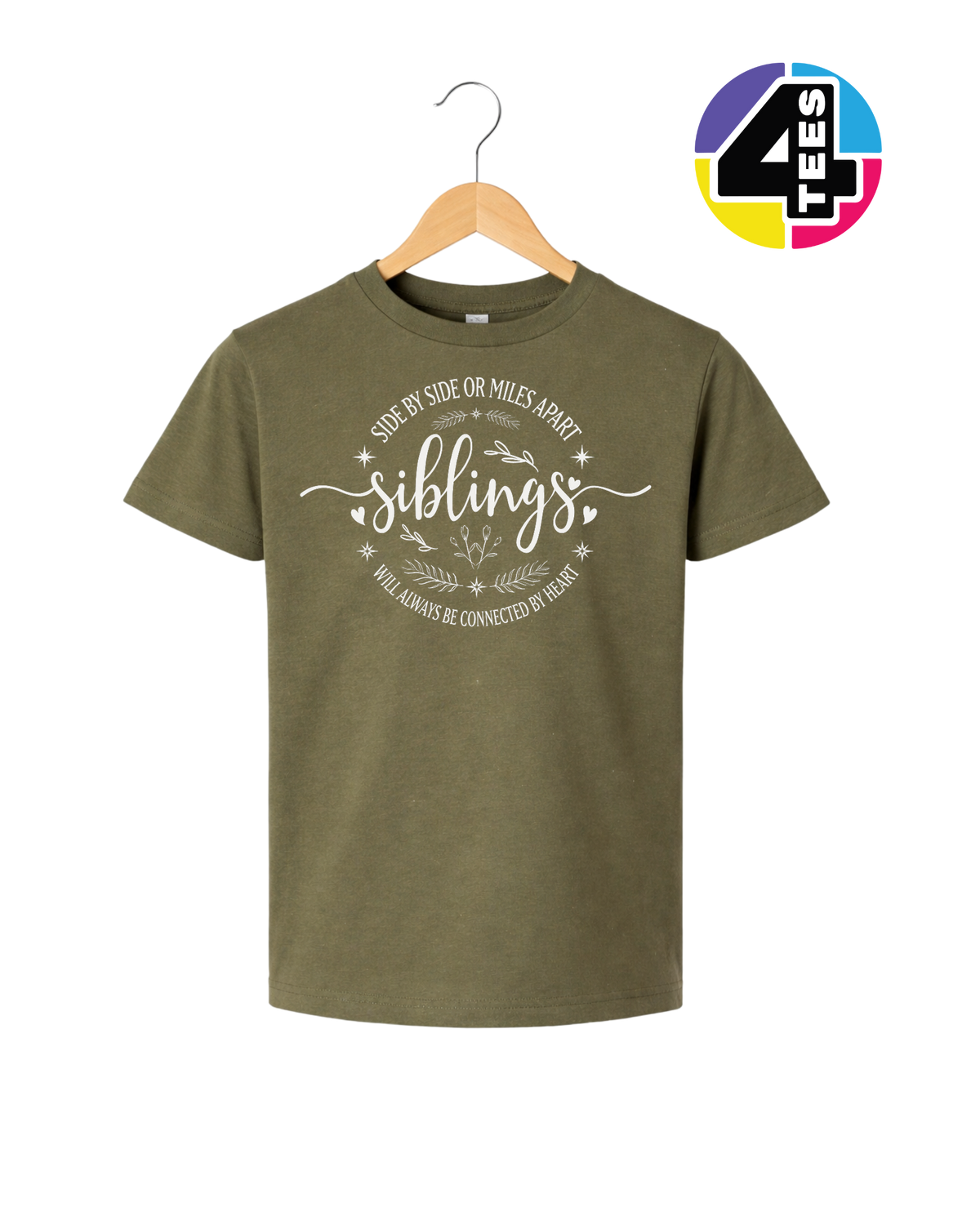 Siblings, Side by Side or Miles Apart Youth Tee