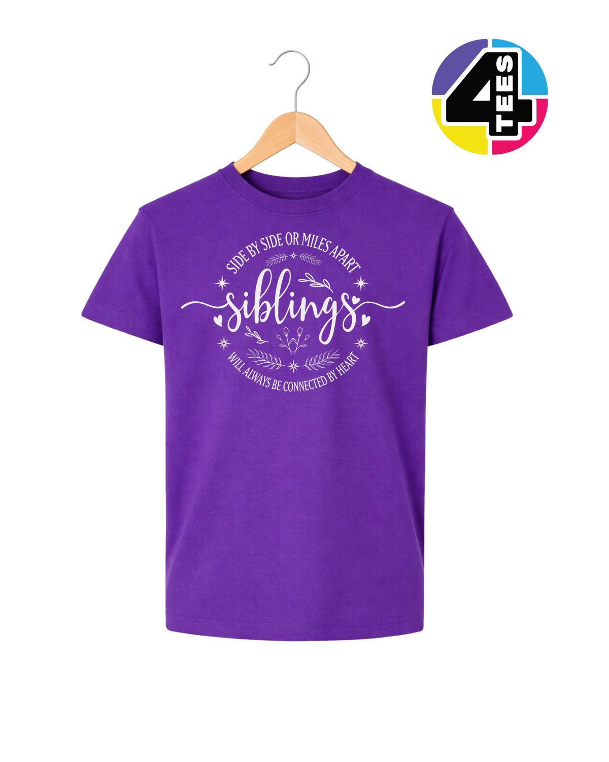 Siblings, Side by Side or Miles Apart Youth Tee