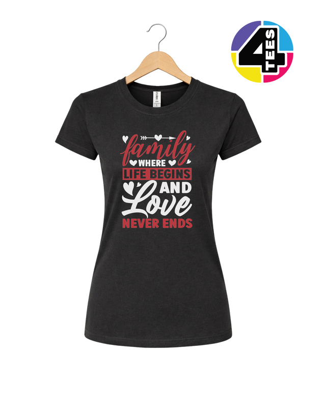 Family: Where Life Begins, Love Never Ends Women's Tee