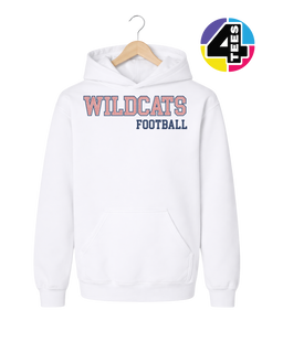 Wildcats Spangle Football Youth Hoodie