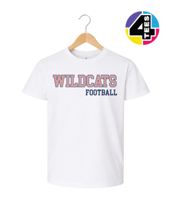 Wildcats Spangle Football Youth Tee