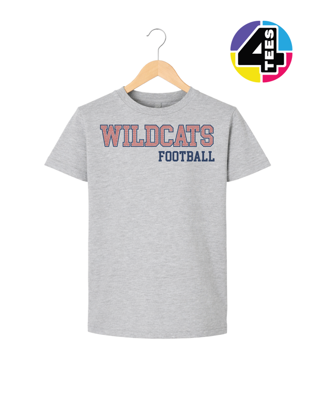 Wildcats Spangle Football Youth Tee