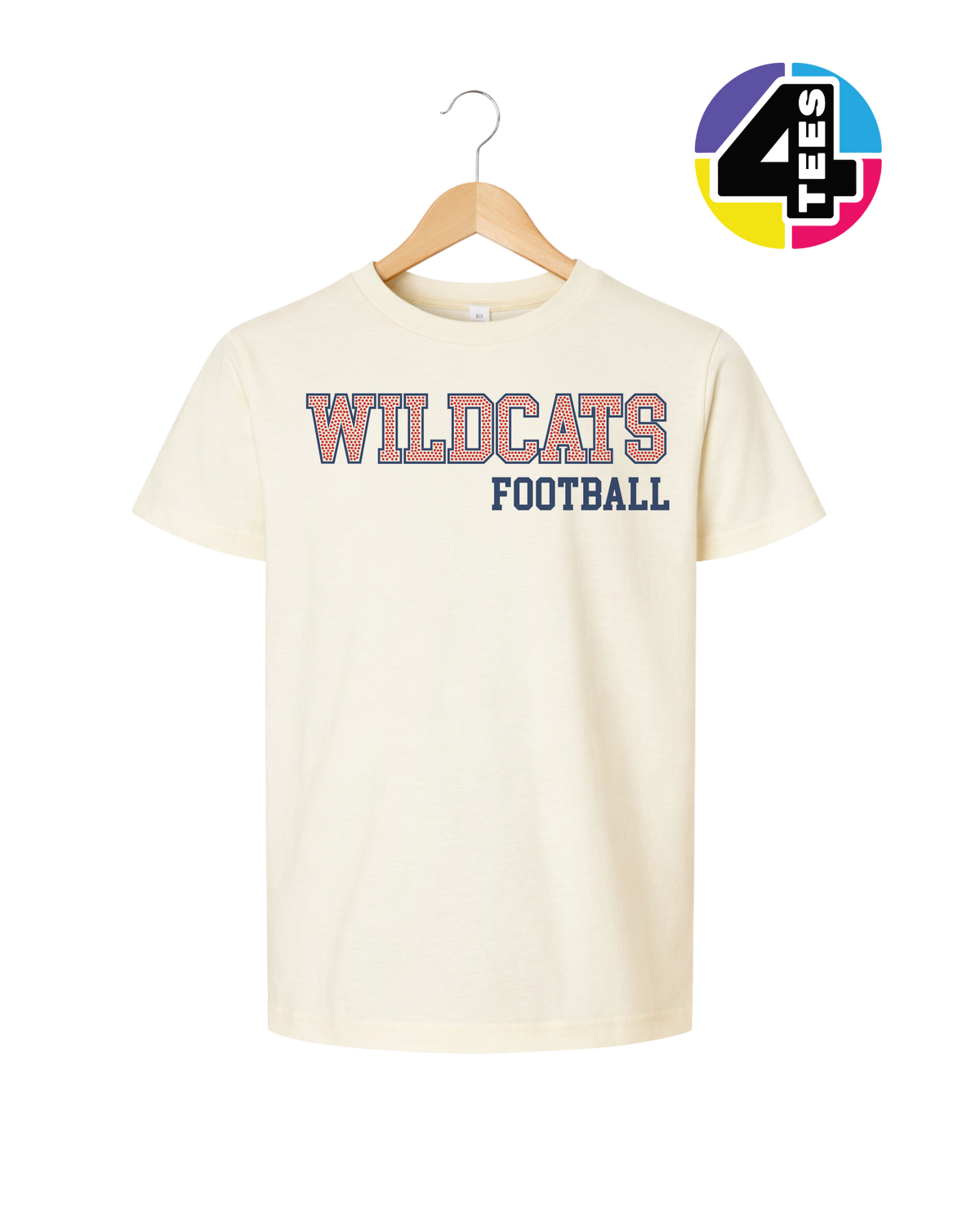 Wildcats Spangle Football Youth Tee