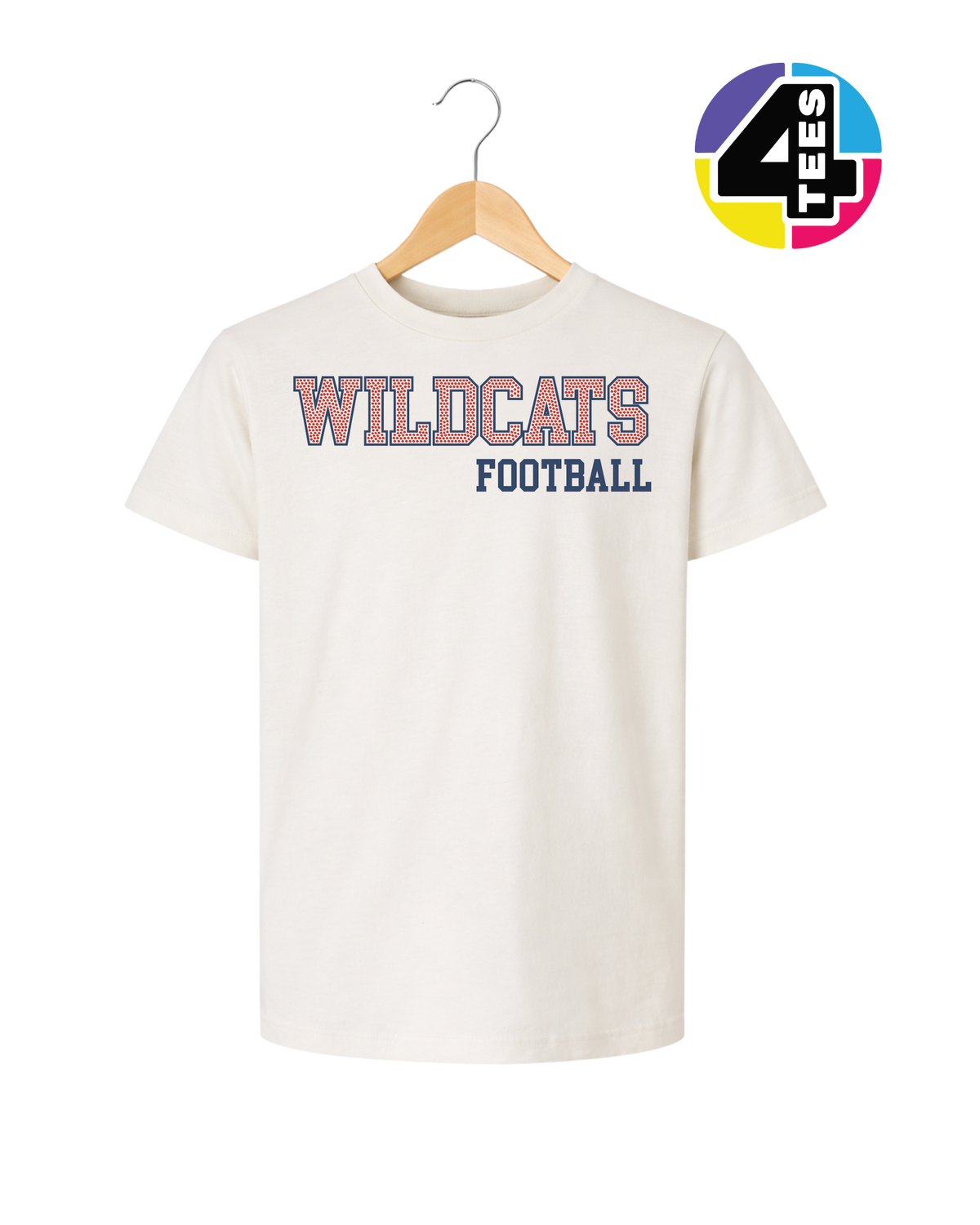 Wildcats Spangle Football Youth Tee