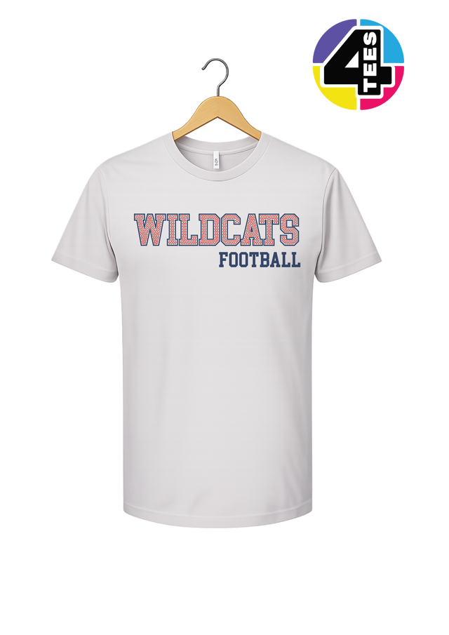 Wildcats Spangle Football Tee