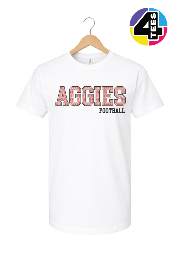 Aggies Spangle Football Tee