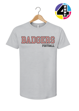 Badgers Spangle Football Tee